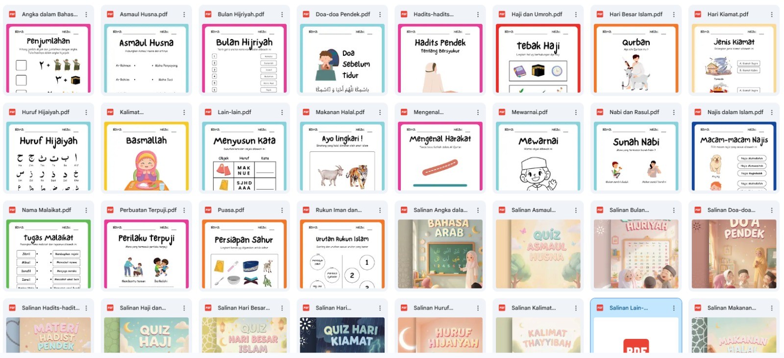 Sampul 2.000+ Worksheet Anak Muslim