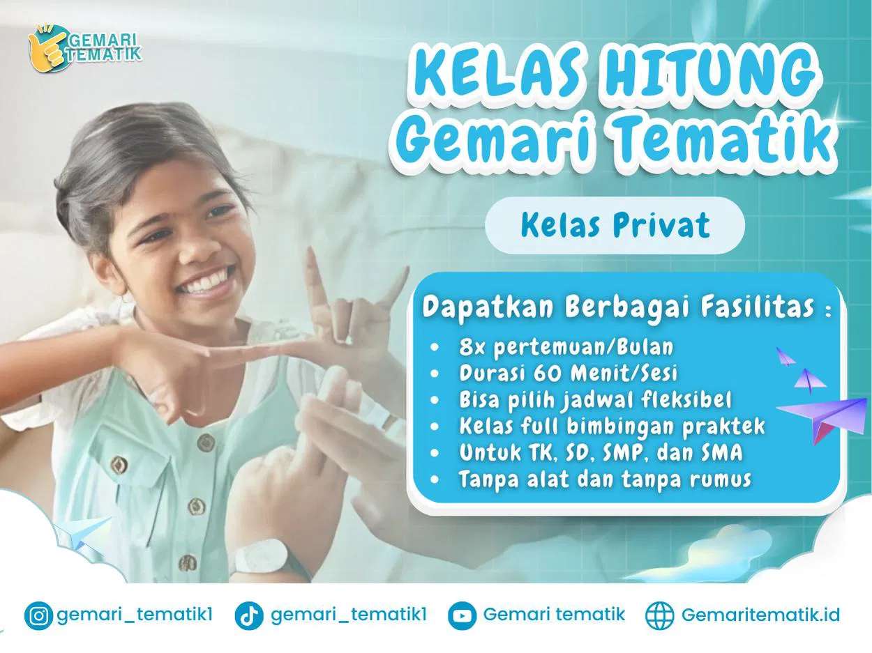 Kelas Hitung Cepat Gemari Tematik Privat