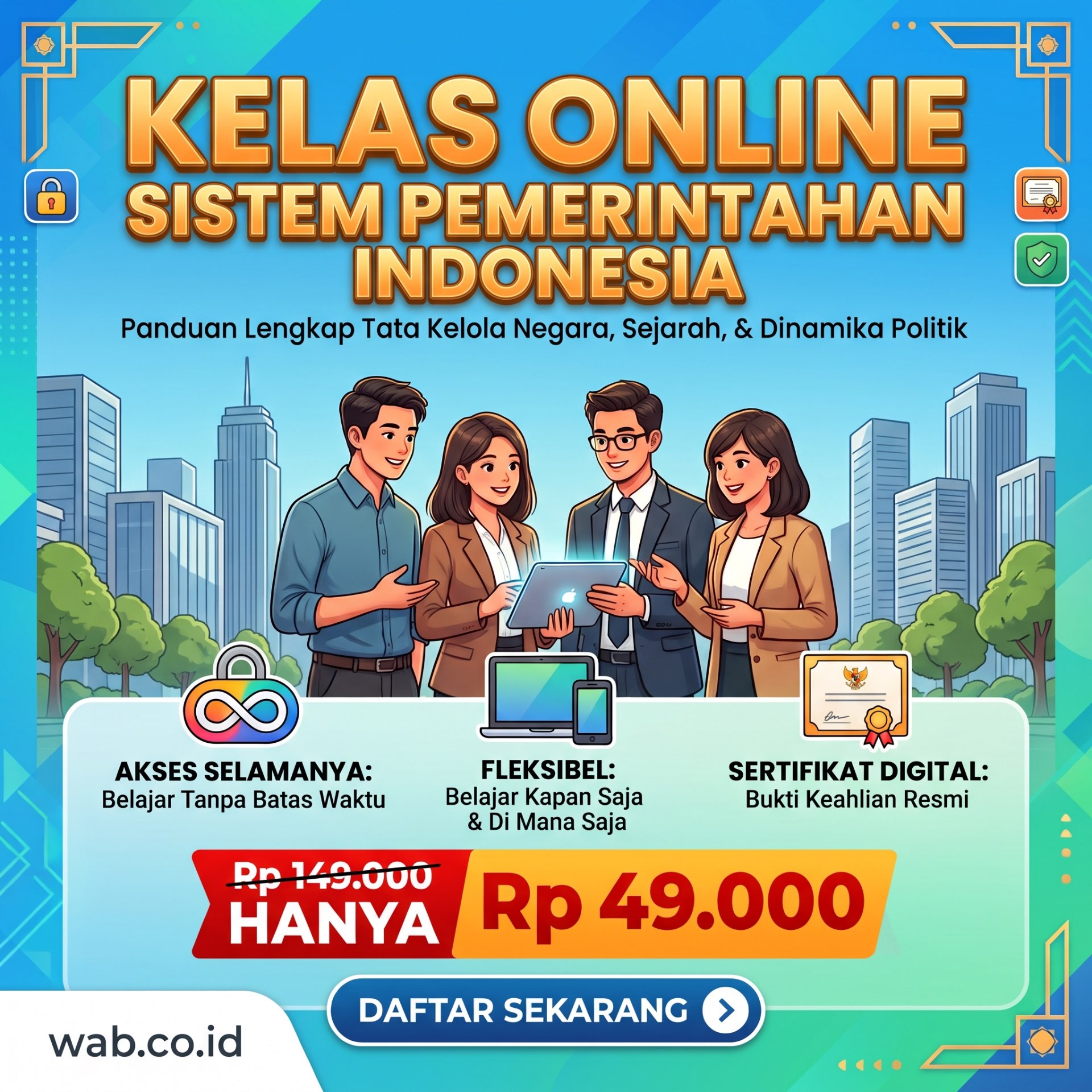 Sampul kelas Sistem Pemerintahan Indonesia