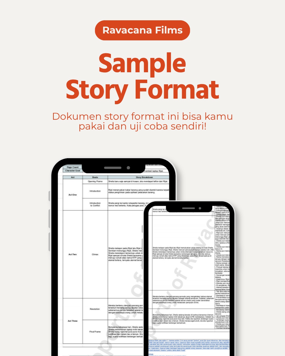 Story Format by Ravacana Films