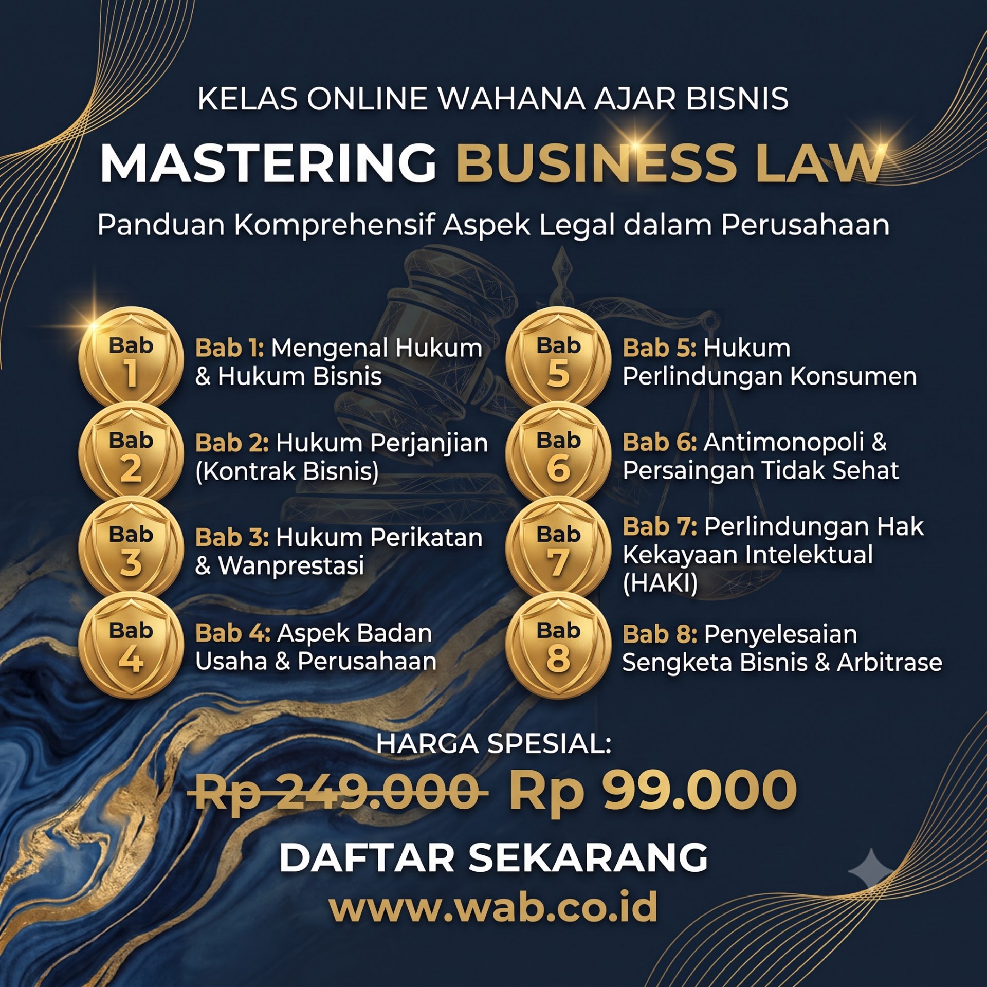Sampul kelas Business Law