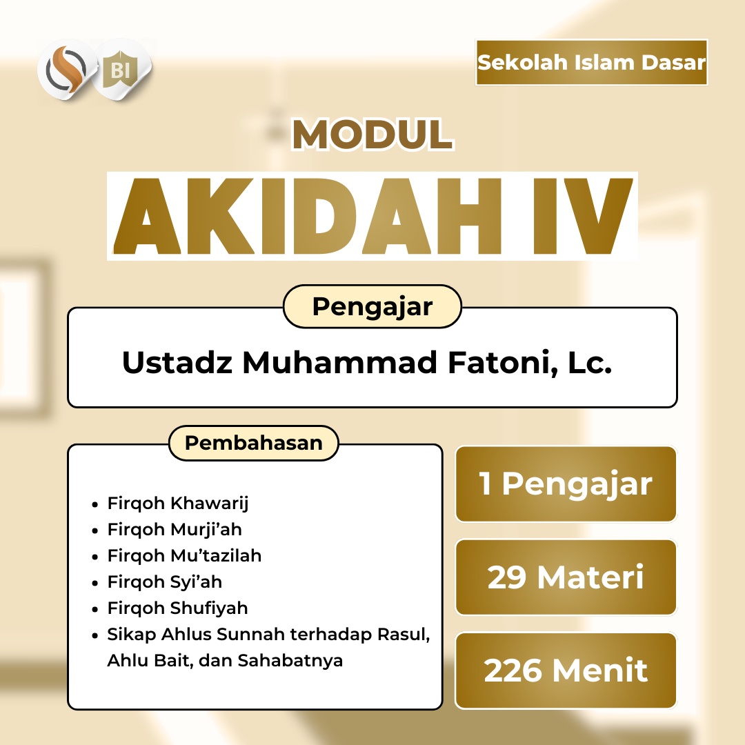 Modul Sekolah Islam Dasar: Akidah IV