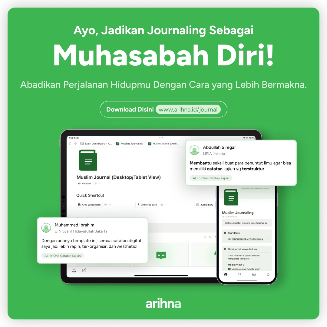Fitur refleksi Muslim Journaling