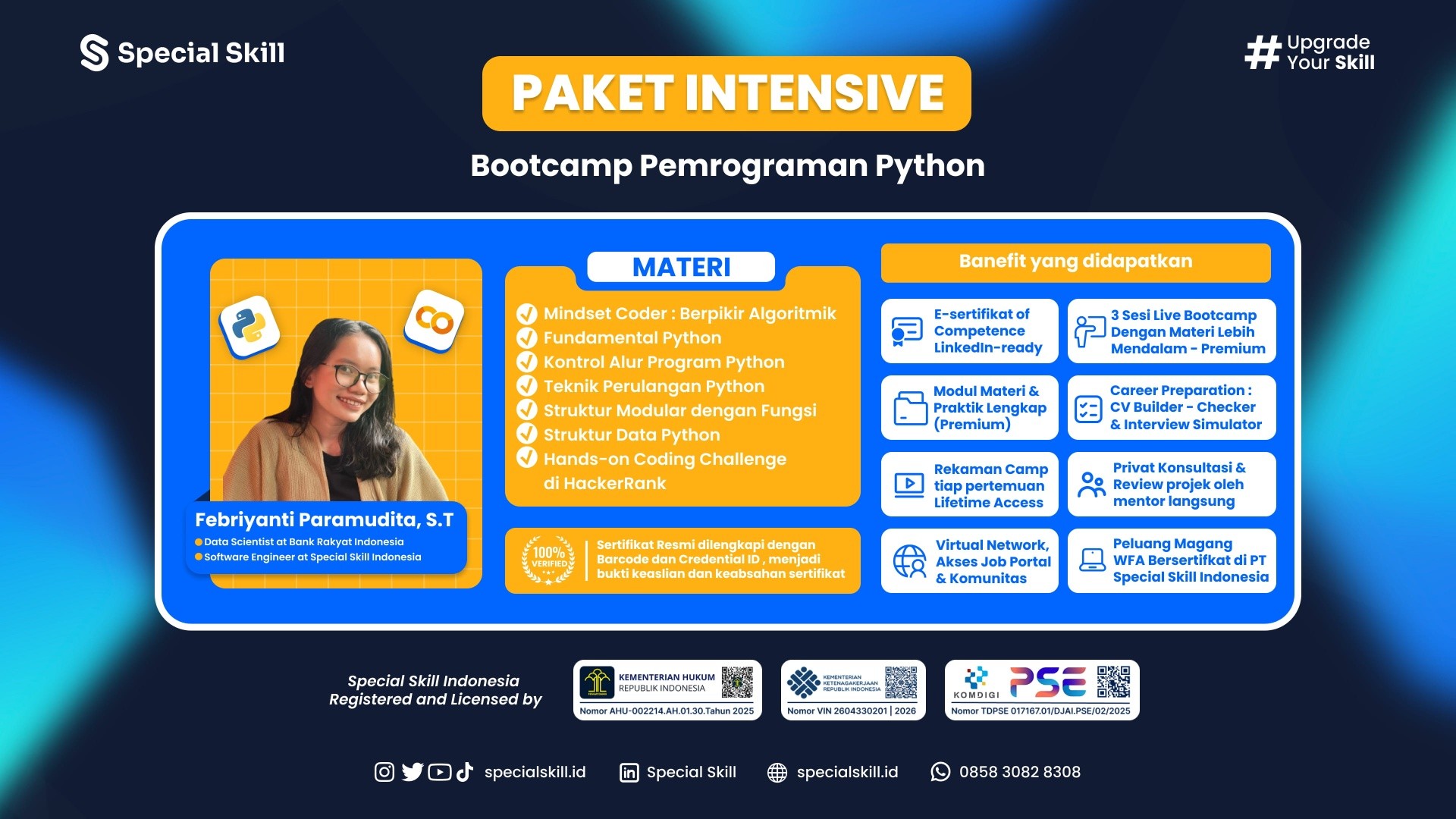 Paket Intensive Pemrograman Python - Special Skill
