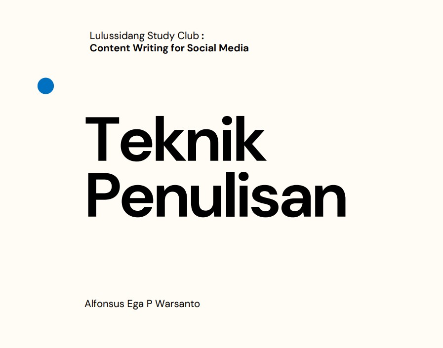 Teknik Penulisan Konten