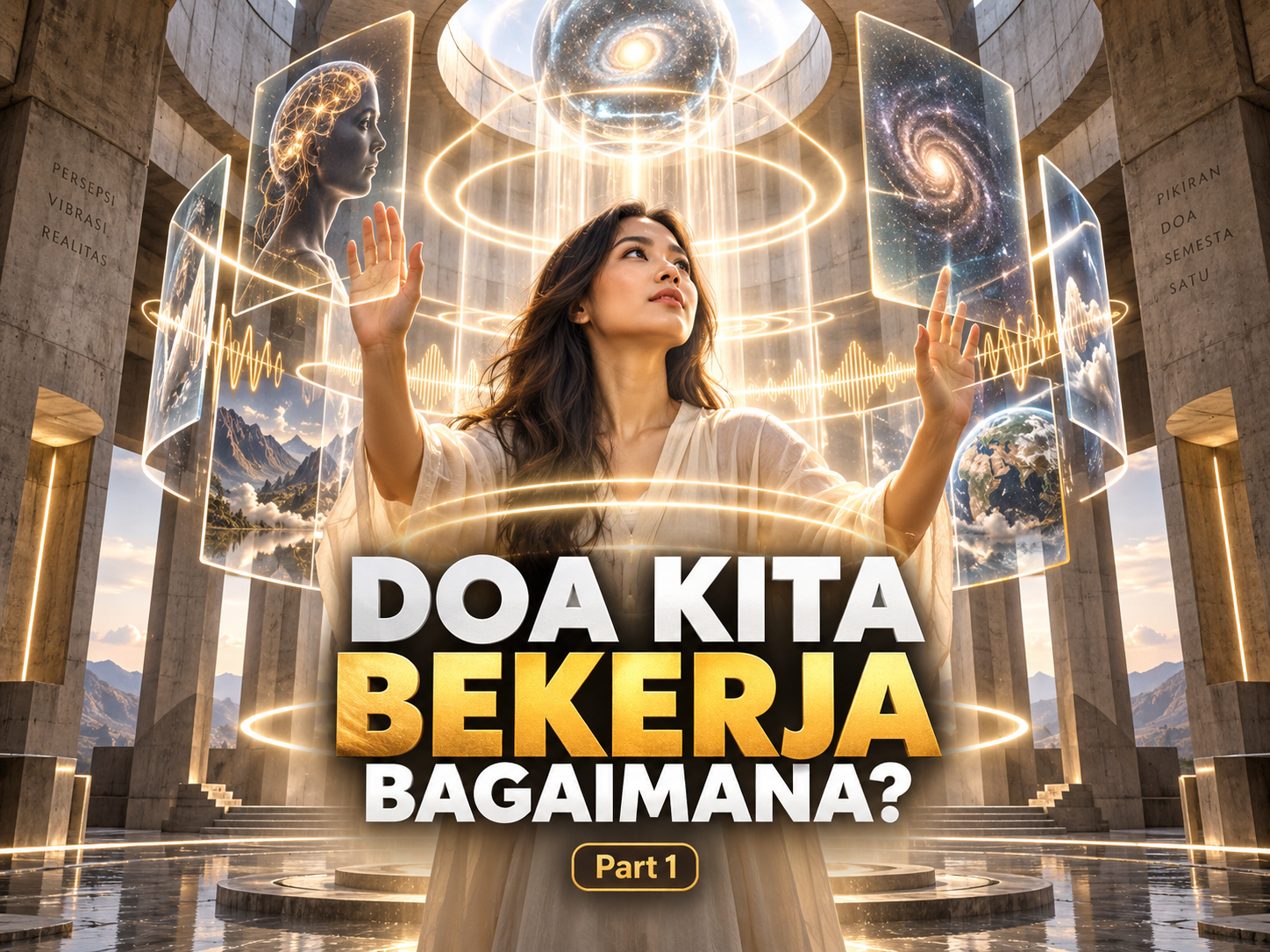 Cover audiobook (Part 1) Cara Kerja Semesta Makro Terhadap Persepsi, Vibrasi, Doa Kita