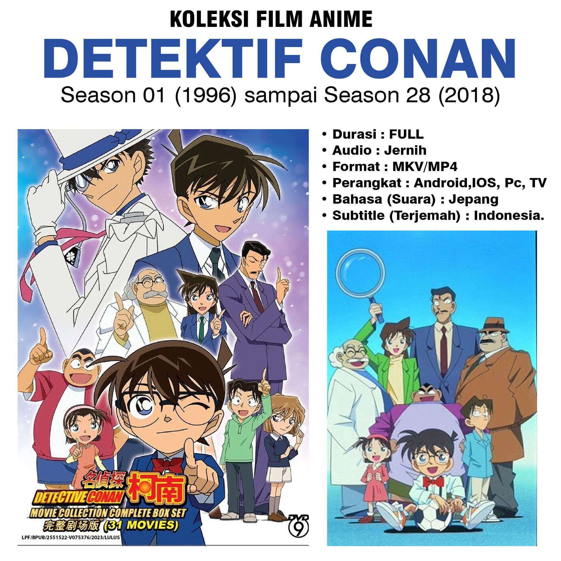 KOLEKSI LENGKAP FILM ANIME DETEKTIF CONAN SUB INDONESIA - GRIYA DIGITAL