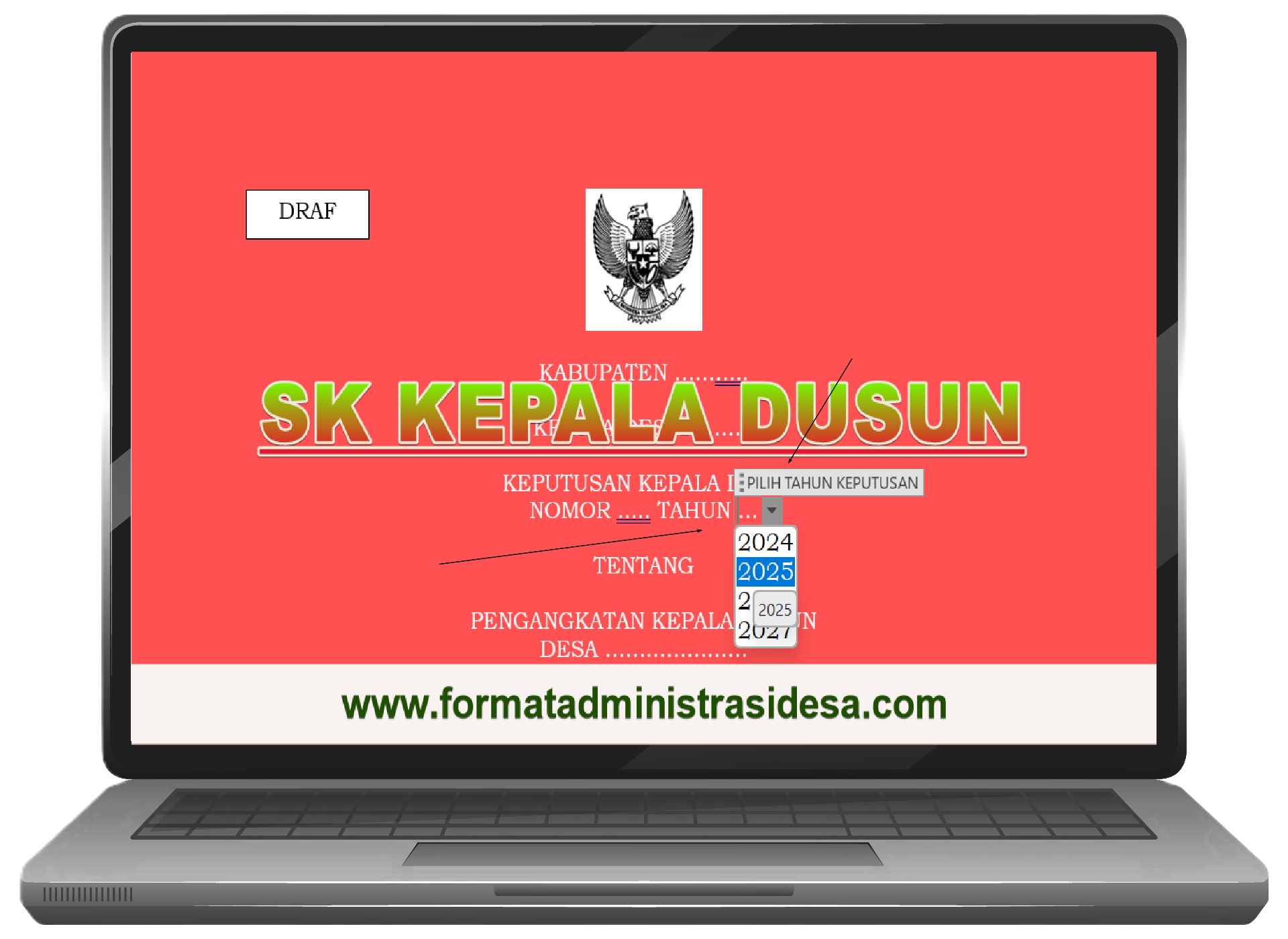 Template SK Pengangkatan Kepala Dusun (Asli, Salinan, Petikan) | UPDATE sesuai Aturan Terbaru