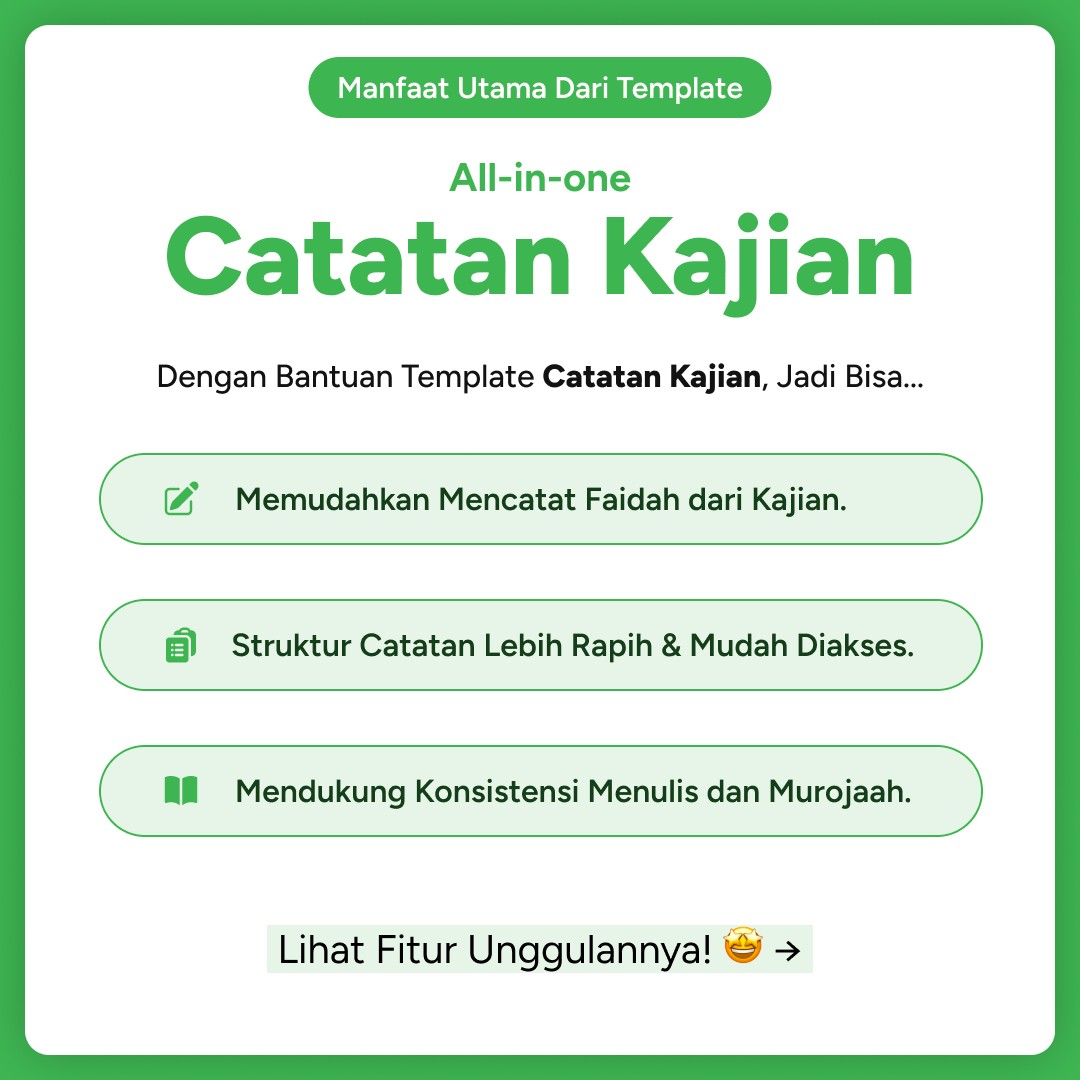 Database catatan kajian di Notion
