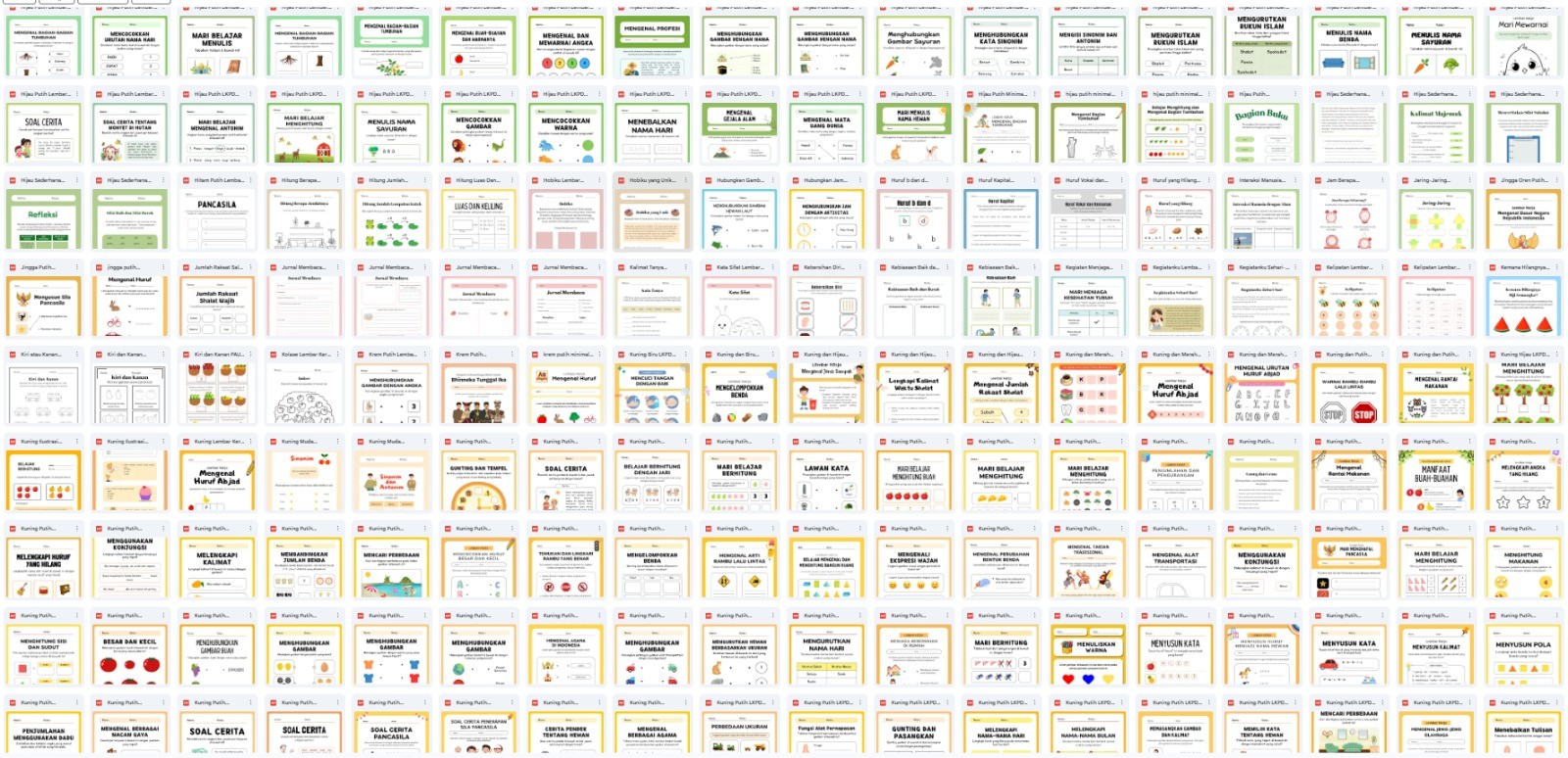 Sampul 1.000+ Worksheet Anak Indonesia