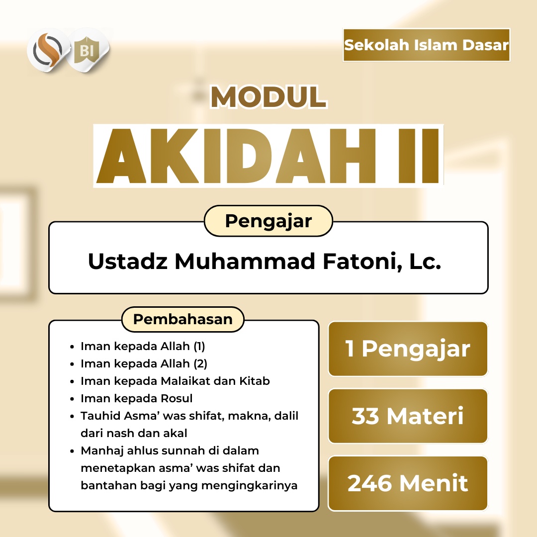 Modul Sekolah Islam Dasar: Akidah II