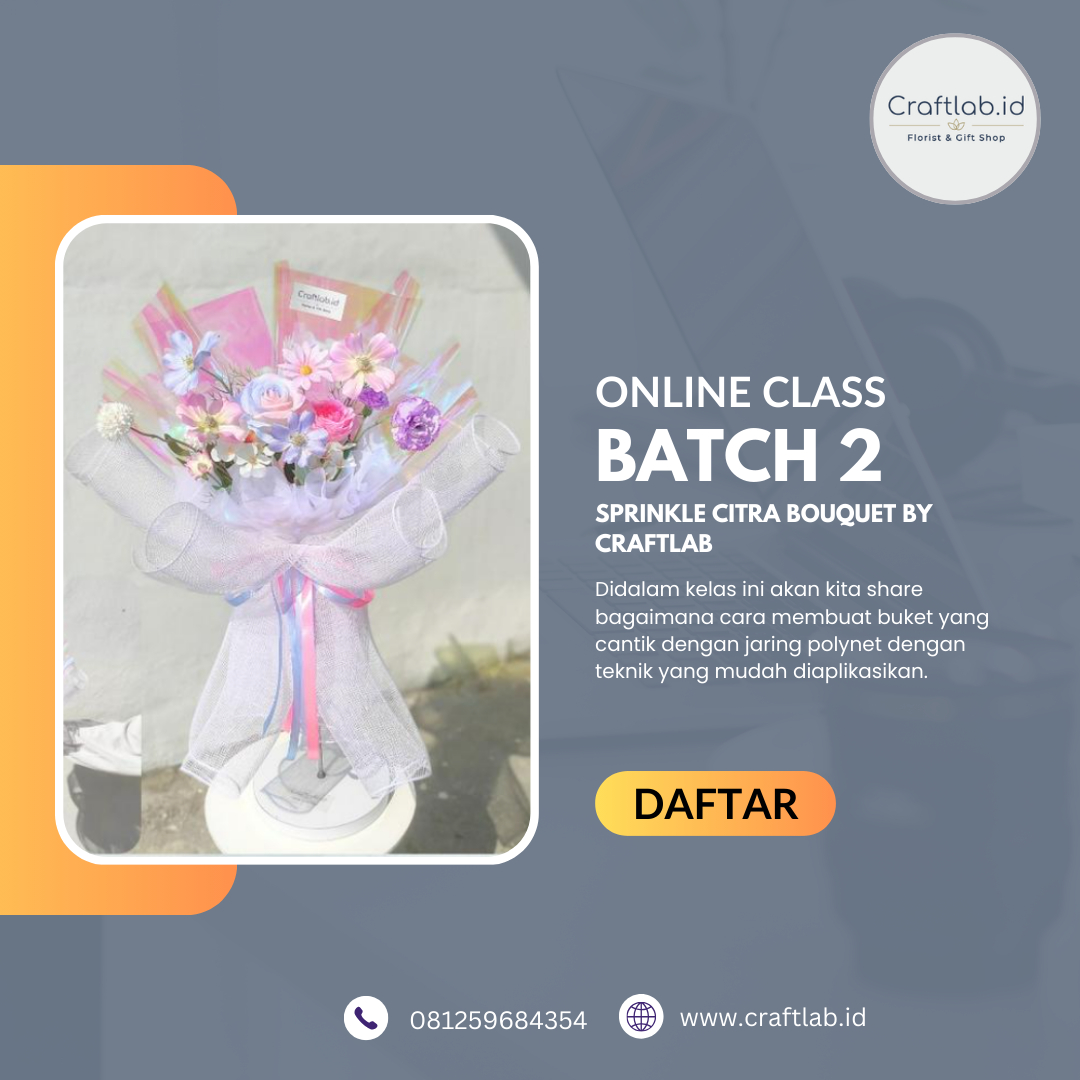 Online Class Sprinkle Citra Bouquet by Craftlab