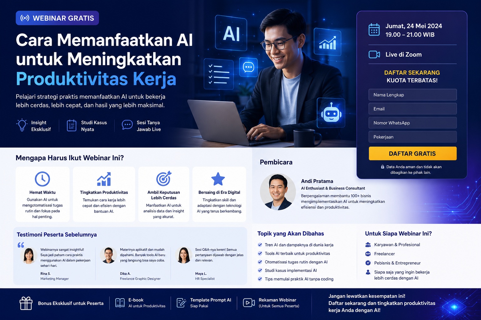 Webinar AI Produktivitas Cover