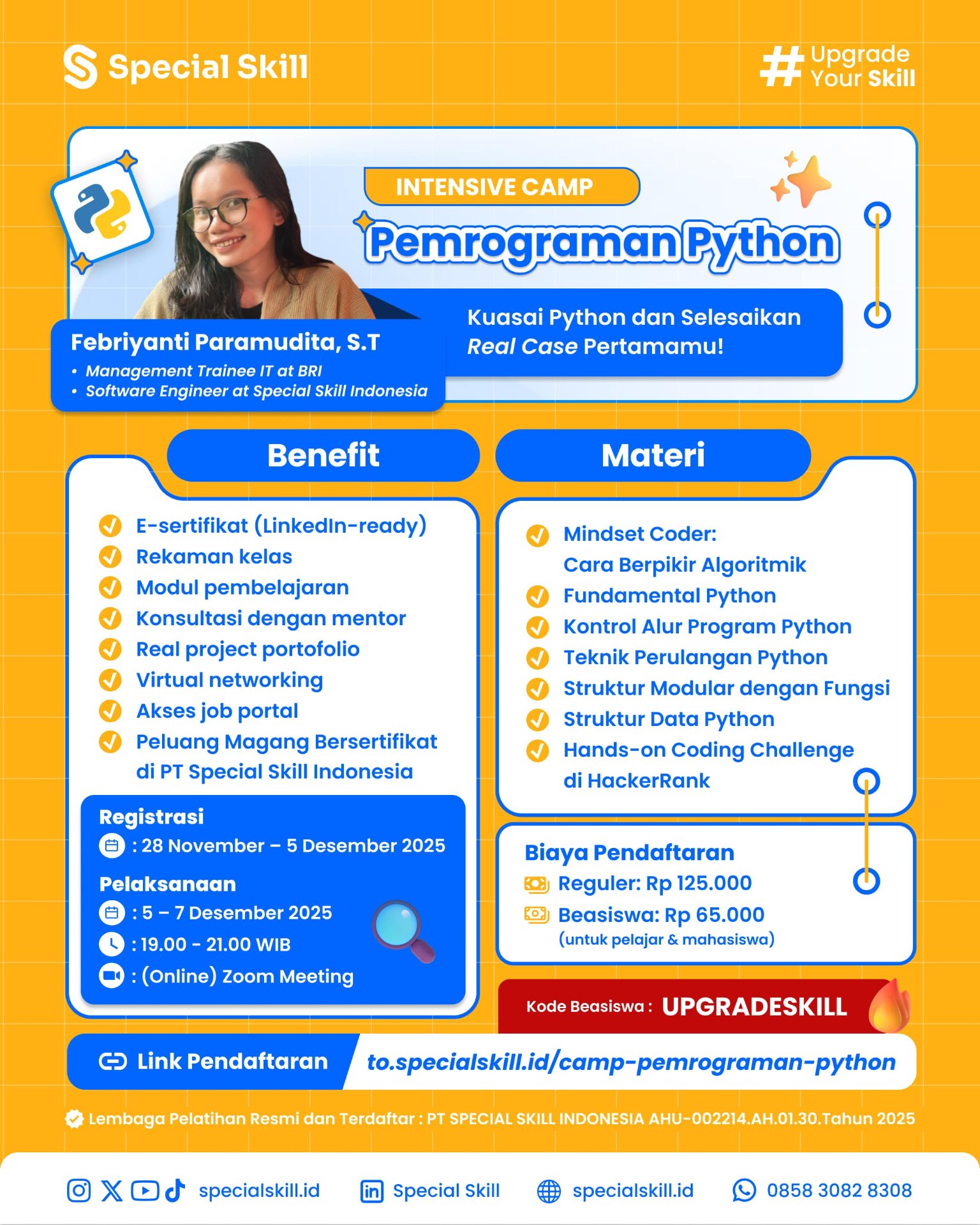 Intensive Camp Pemrograman Python - Special Skill
