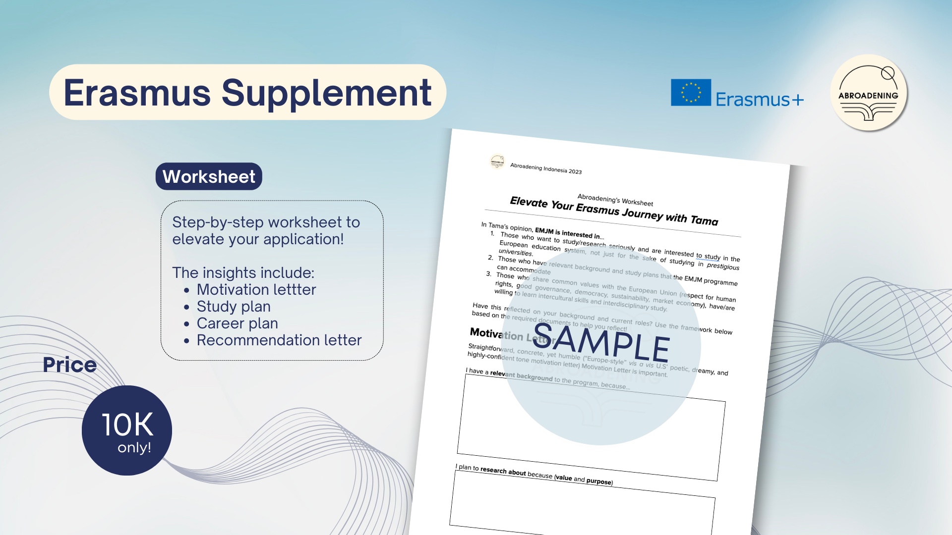 (Worksheet) Elevate Your Erasmus Journey