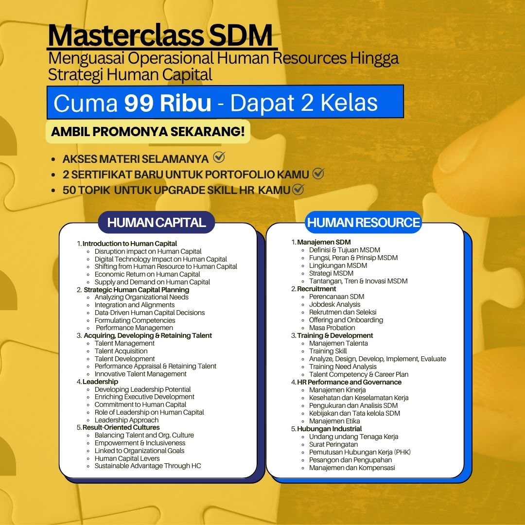 Sampul kelas Masterclass SDM
