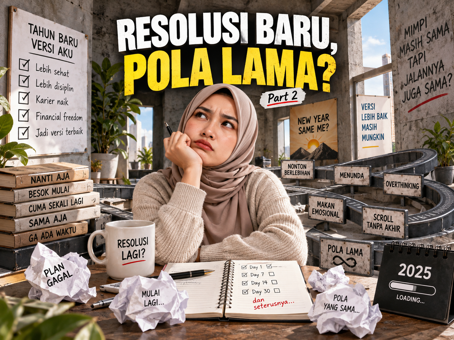 Cover audiobook (Part 2) Ilusi Resolusi Tahun Baru Dengan Pola Lama