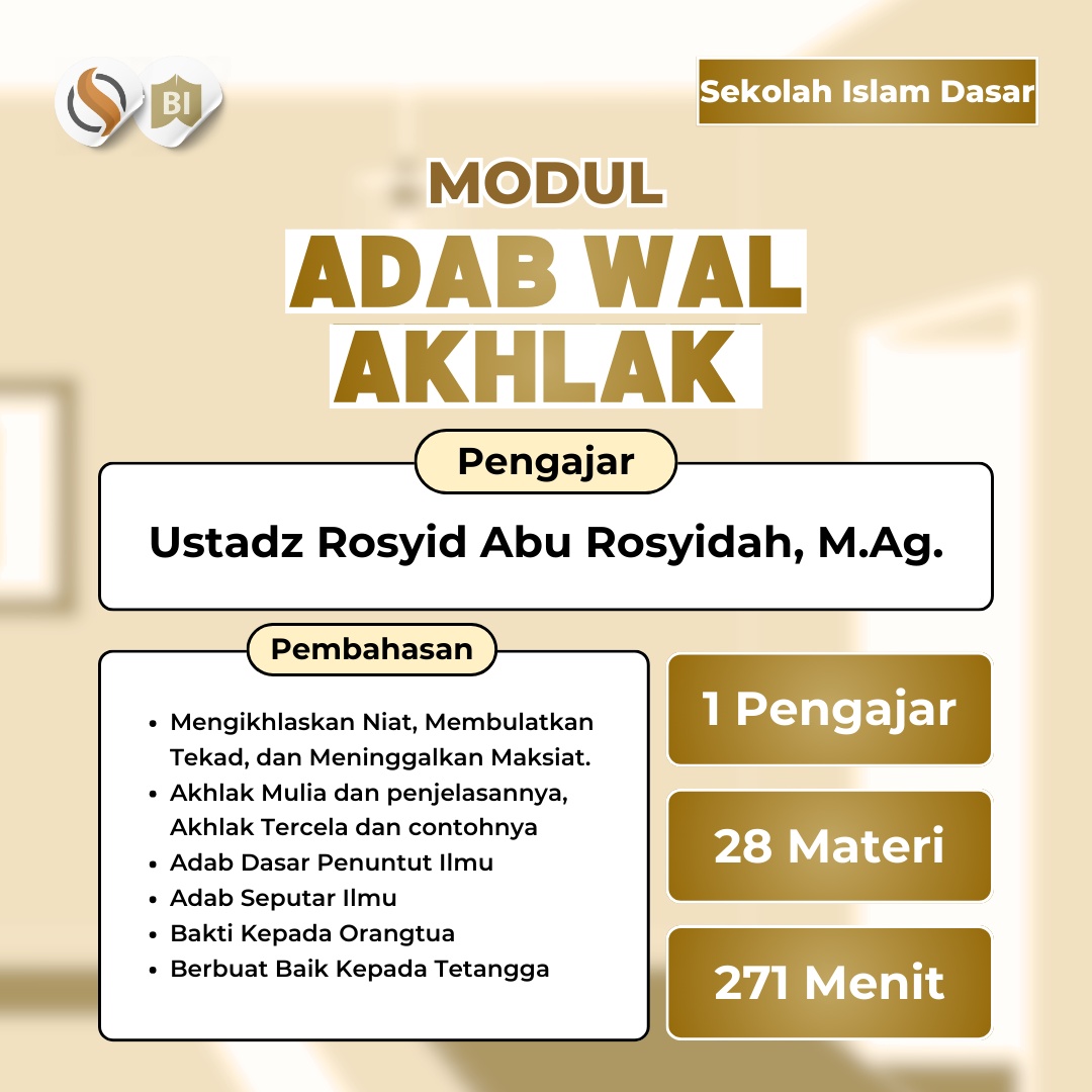 Modul Sekolah Islam Dasar: Adab dan Akhlak