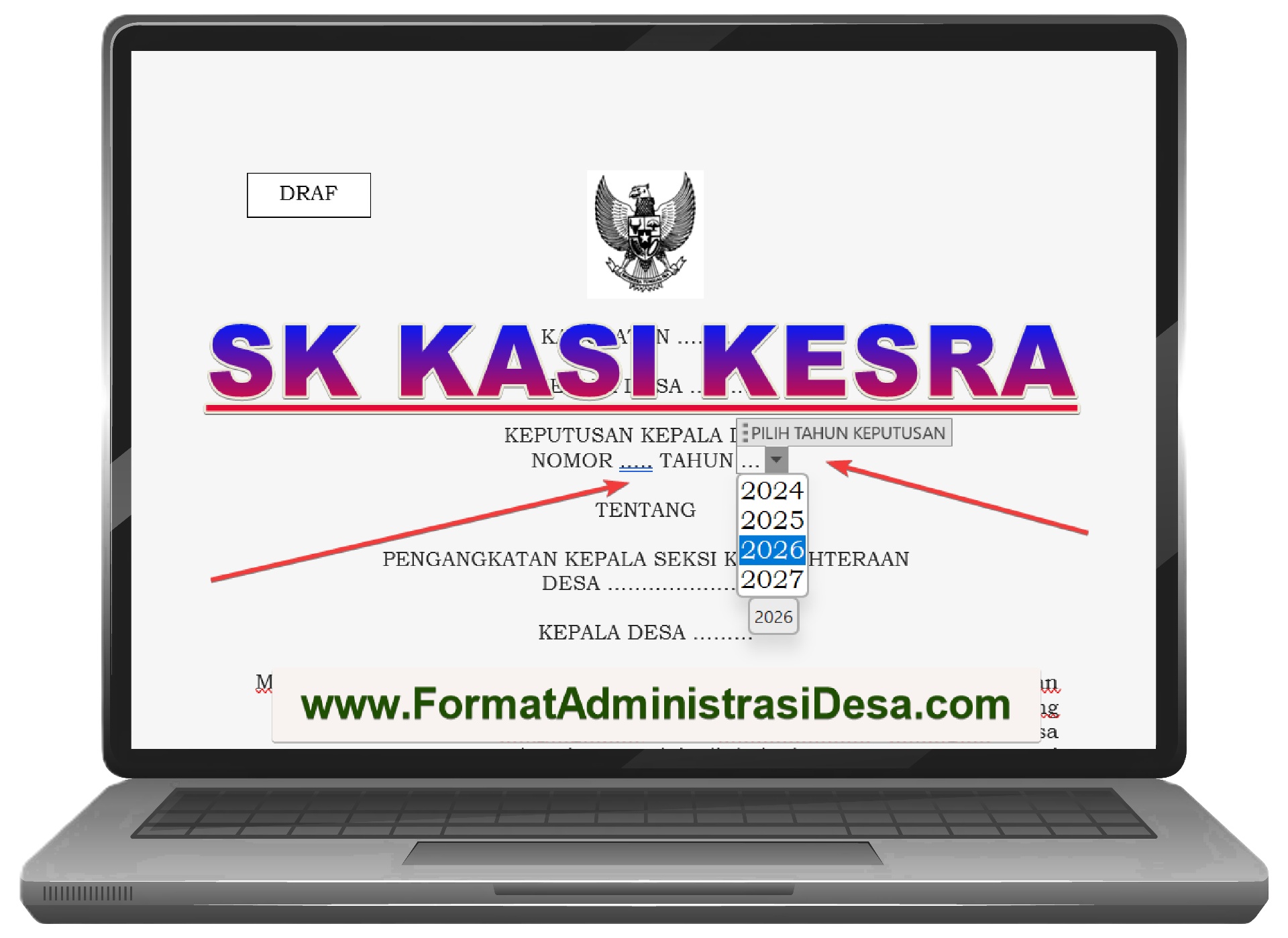 Template SK Pengangkatan Kasi Kesra Desa (Asli, Salinan, Petikan) - Sesuai Aturan Terbaru