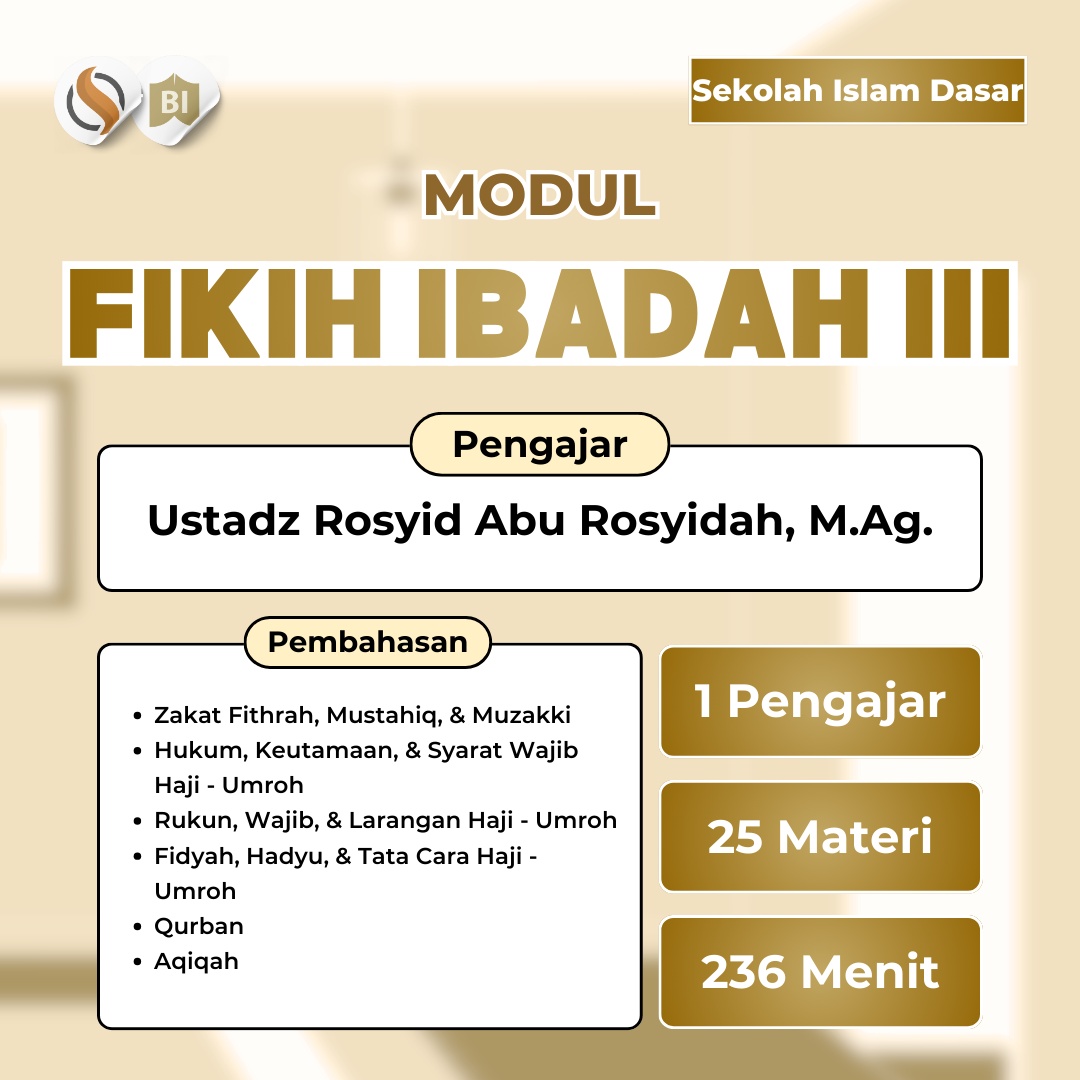 Modul Sekolah Islam Dasar: Fikih Ibadah III