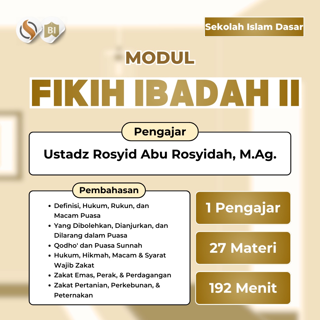 Modul Sekolah Islam Dasar: Fikih Ibadah II