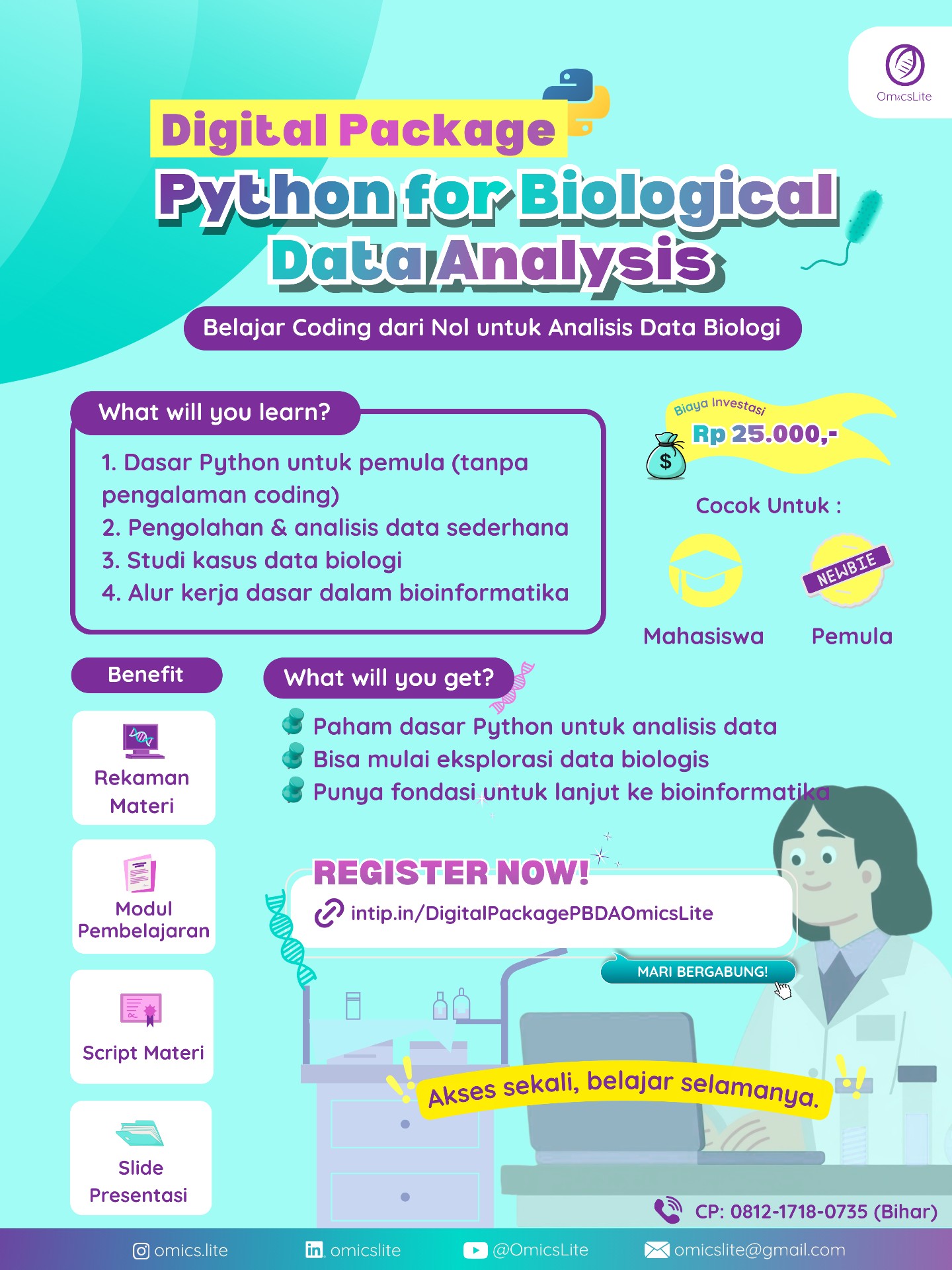 Digital Package - Python for Biological Data Analysis - OmicsLite