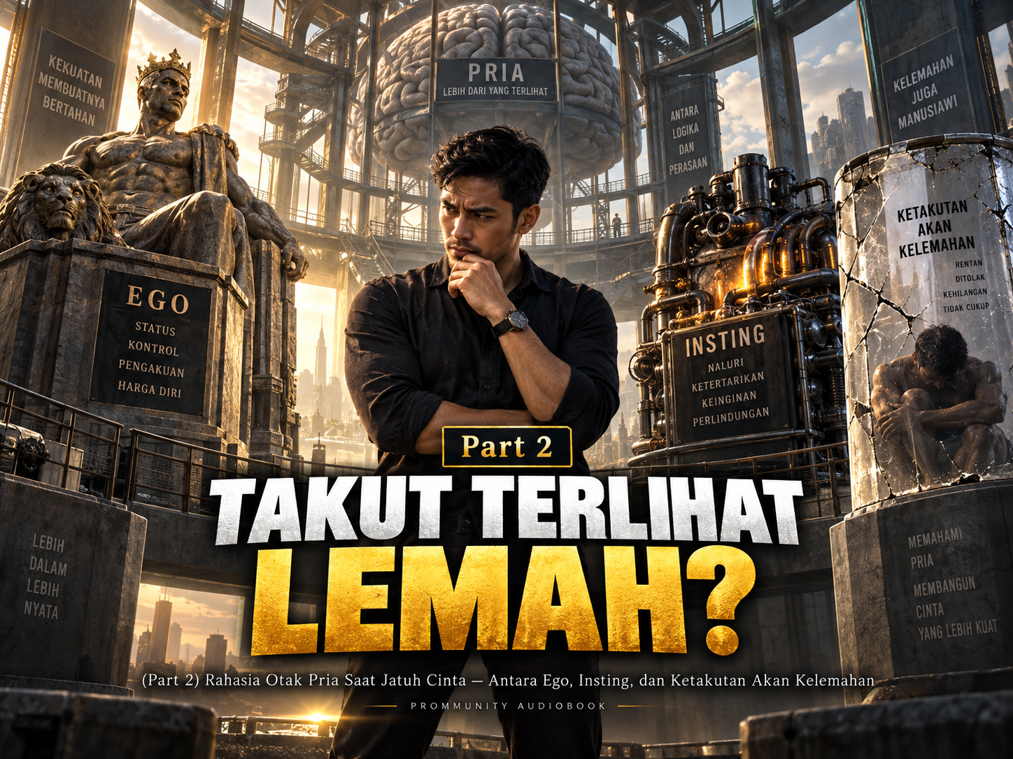 Cover audiobook (Part 2) Rahasia Otak Pria Saat Jatuh Cinta — Antara Ego, Insting, dan Ketakutan Akan Kelemahan